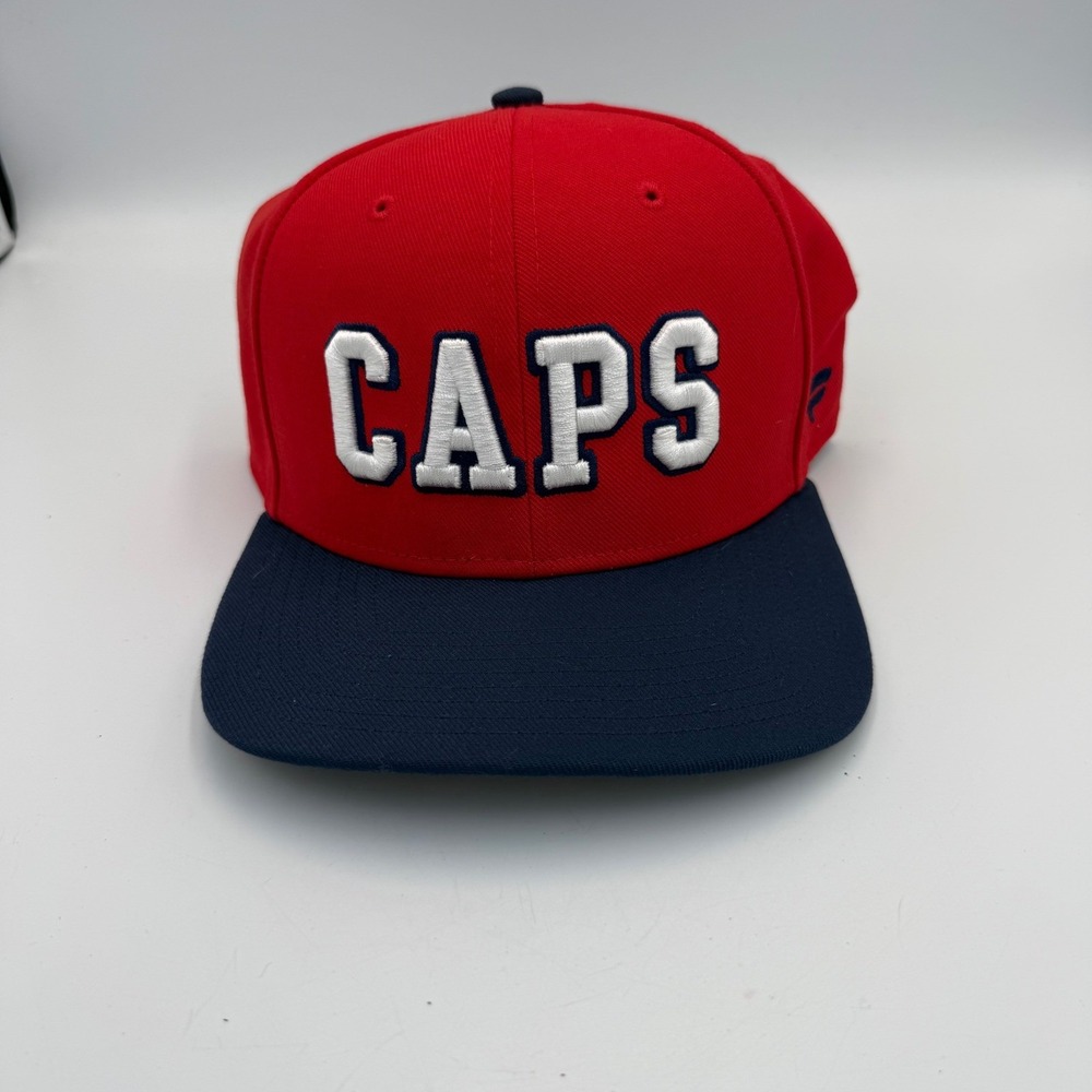 Washington Capitals Fanatics NHL Snapback Hat Red Navy Blue CAPS Flat Brim Cap